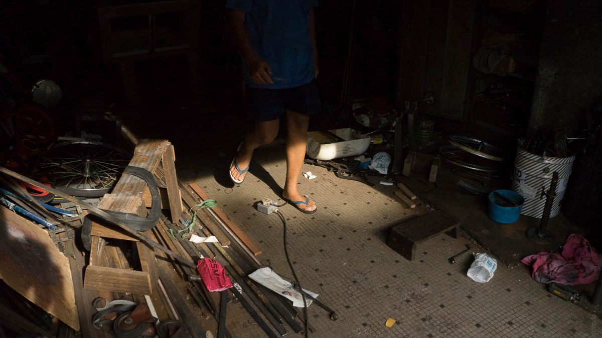 the last trishaw maker of penang, trishaw maker, mr choo yew choon, trishaws of penang, malaysia trishaws
